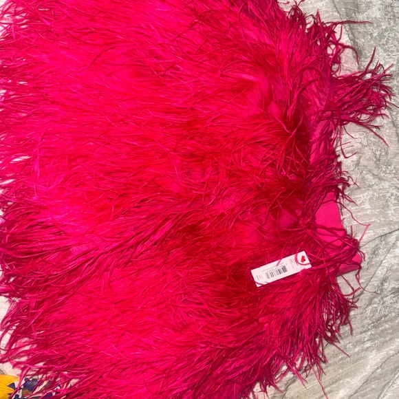 Alice + Olivia Pink Ostrich Feather Mini Skirt | Statement Party Skirt | S-M - Picture 6 of 7